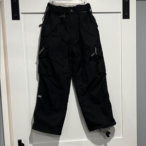E408 Youth Snowboard Ski Snow Pants Adj Waist Cargo Pockets